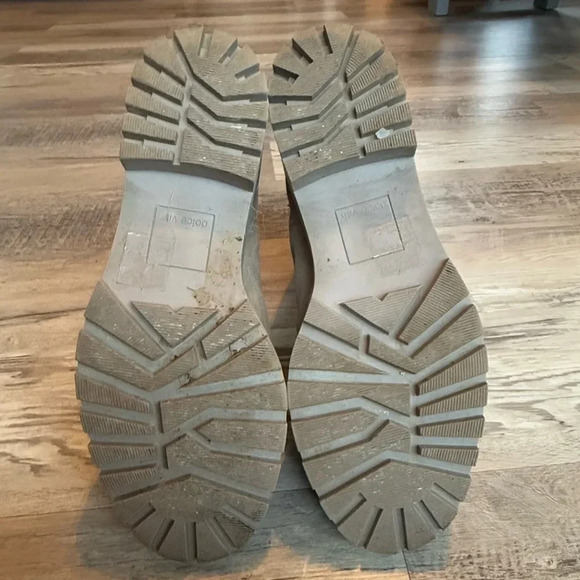 Dolce Vita Womens Haily Boot Taupe Tan Suede Chelsea Chunky Lug Platform - Picture 7 of 7